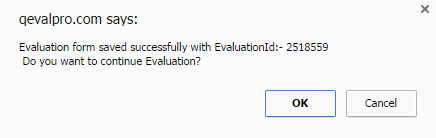 Create Evaluation Save Message