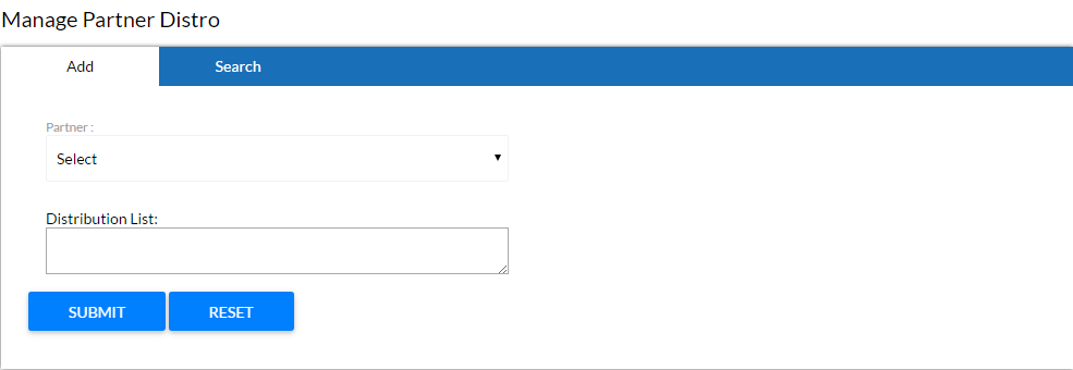 Add Partner Distribution