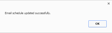 Message- Email Schedule Updated Successfully.