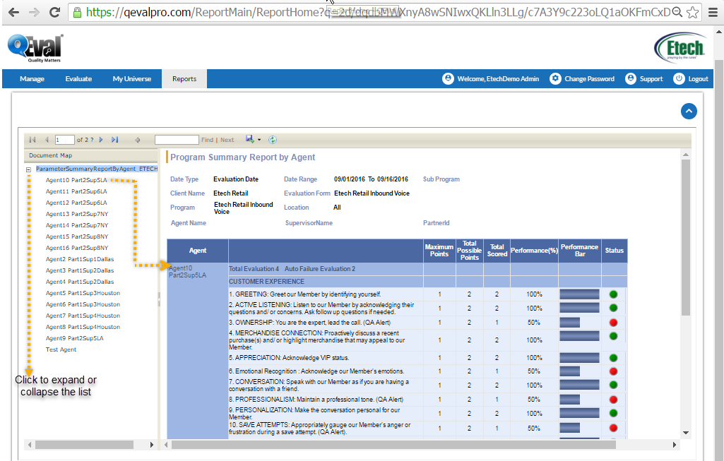 Program Summary Report by agent report generation 1